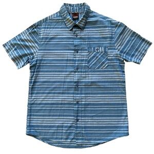 Tony Hawk Blue Striped Pocket Shirt S/S Mens Large